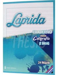 Cuaderno escolar caligrafia doble raya Laprida