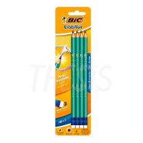 Lapiz  Evolution con goma blister x  4 bic