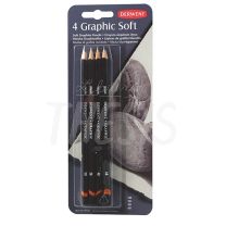 Lapices de Grafito Derwent Graphic Soft blister x 4