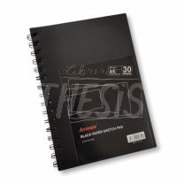 Cuaderno dibujo hoja negra 140 g A5 Espiralado 210 x 148 cm 30 hojas HSSKPP-A5