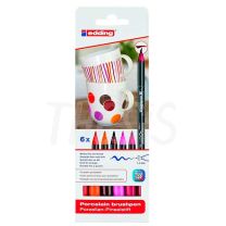 Marcador Edding 4200 para porcelana x 6 colores calidos