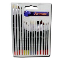 Set de 15 pinceles Cerda/Camello Artmate