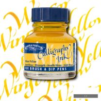 Tinta para caligrafia 30 cc amarillo winsor W&N