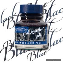 Tinta para caligrafia 30 cc negro azulado W&N