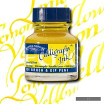 Tinta para caligrafia 30 cc amarillo limon W&N