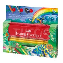 Pinturitas Faber Castell Jungla Colour Grip x 16 + Grafito + Sacapuntas  112452