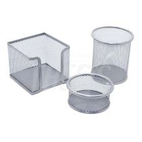 Organizador metalico 3 piezas negro/plata  (7858) Metal Mesh Values