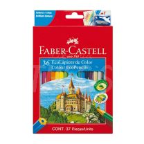 Pinturitas Faber Castell Eco Lapiz x  36 + Sacapuntas  120136E