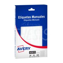 Etiquetas autoadhesivas multiuso blancas Avery  16.7 x  24.7 mm 840 etiq. (A3015)