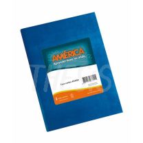 Cuaderno escolar America Tapa Carton 42 hojas Azul Rayado