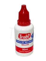 Tinta para sellos 30 cc  rojo Trabi