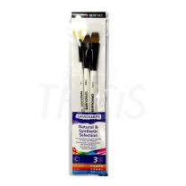 Pincel Daler Rowney Graduate para paisaje en acuarela set x 3 (212530006)