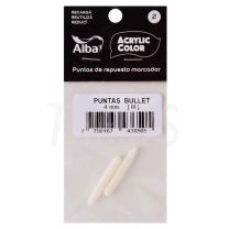 Puntas Marcador  Acrylic Bl x 2 Bullet 4 mm  (100012) Alba