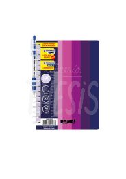 Cuaderno 70 g A5 120 hojas rayado rosa (73215) Rome