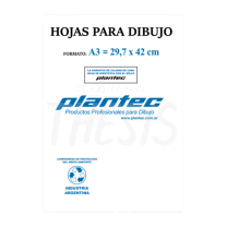 Papel dibujo A3 106 g X 10 hojas (5512) Plantec