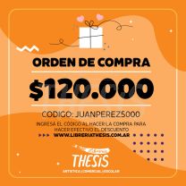 Orden de compra por $ 120000