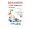 Block  Dibujo con Espiral 120 g A4 40 hojas papel liso (5612) Plantec