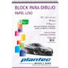 Block  Dibujo con espiral 210 g A3 40 hojas papel liso (5633) Plantec