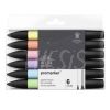 Marcadores  Promarker x  6 tonos pasteles Winsor & Newton