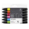 Marcadores  Promarker x  6 tonos vibrantes Winsor & Newton