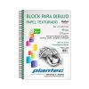 Block  Dibujo con espiral lateral 210 g A4 40 hojas papel Text (15657) Plantec