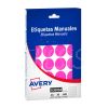 Etiquetas autoadhesivas multiuso fluo Avery  25 x  25 mm 600 etiq. Rosa (A36064)