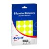 Etiquetas autoadhesivas multiuso fluo Avery  25 x  25 mm 600 etiq. Amarillo (A36062)