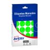 Etiquetas autoadhesivas multiuso fluo Avery  25 x  25 mm 600 etiq. Verde (A36061)