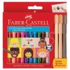 Marcador Escolar Faber Castell 45 Fiesta x 12 + M Tonos Piel  (555343)