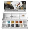 Acuarela W&N Cotman Set Metallic x 8  1/2 pastillas Pocket + pincel  (0390702)