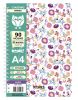 Cuaderno  A4 Cartone 90 g  90 hojas  Flores rayado  (73154) Rome