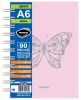 Libreta A6 Butterfly 90 g 90 hojas rayado 3446 rosa Rideo