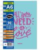 Libreta A6 All You Need 90 g 90 hojas rayado 3416 turquesa Rideo