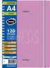 Cuaderno A4 Fresh 70 g 120 hojas rayado (3464) fucsia Rideo