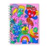 Cuaderno 15 x 21 A5 80 g 80 hojas Graffiti rayada / Paprika