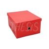 Caja carton corrugado color con remaches 15 x 19 x  8  cm 718 Les cahiers-Naranja