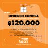 Orden de compra por valor de $ 120000