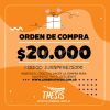 Orden de compra por valor de $ 20000