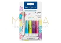 Crayon Faber Castell Gelatos acuarelable blister X  6 piezas Tropical 121807