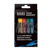 Marcador Liquitex x6 colores basicos 2mm pintura acrilica