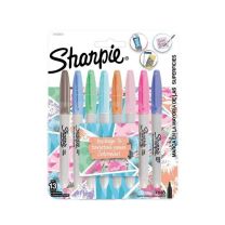 Marcadores Sharpie Fino pastel blister x 8 colores + tarjetas