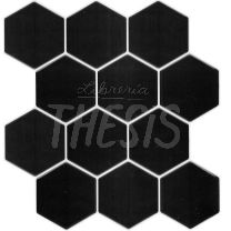 Ceramico autoadhesivo 25.40 x 25.40 hexagonal negro  (16591)
